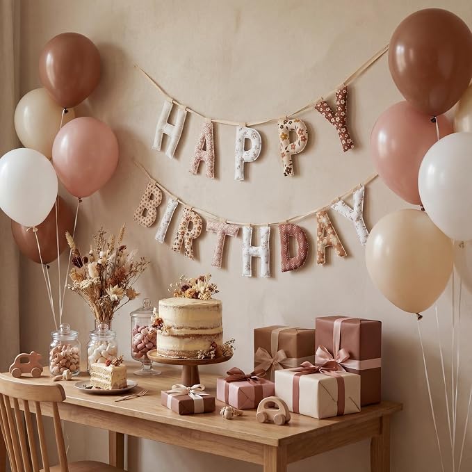 Pre-strung Happy Birthday Banner Sign Reusable Felt Happy Birthday Garland - Image 4
