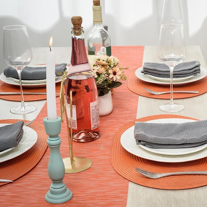 AHHFSMEI Placemats Set of 4 for Dining Table Washable Woven Non-Slip 18x12 - Image 6