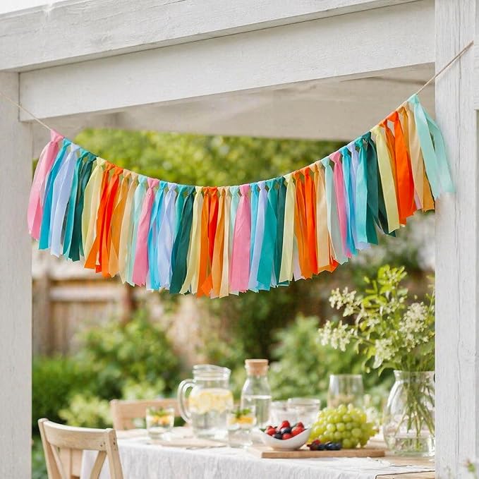 Colorful Satin Ribbon Tassel Banner - Image 4