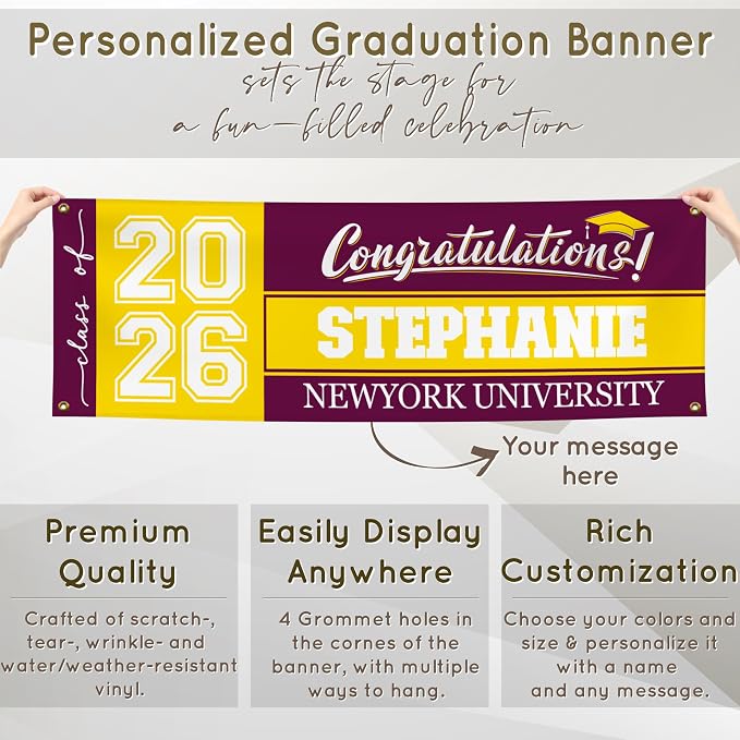 Graduation Banner 2026 Personalized - Image 3