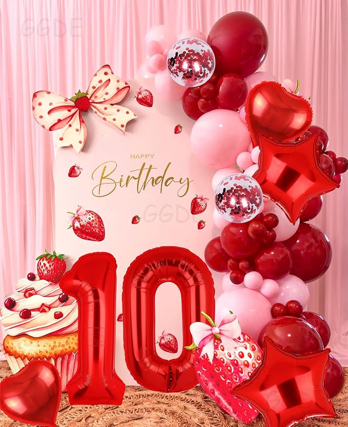 40 Inch 0 Red Number Balloons Mylar Foil Balloon 10th Birthday Party Decor | - Image 5