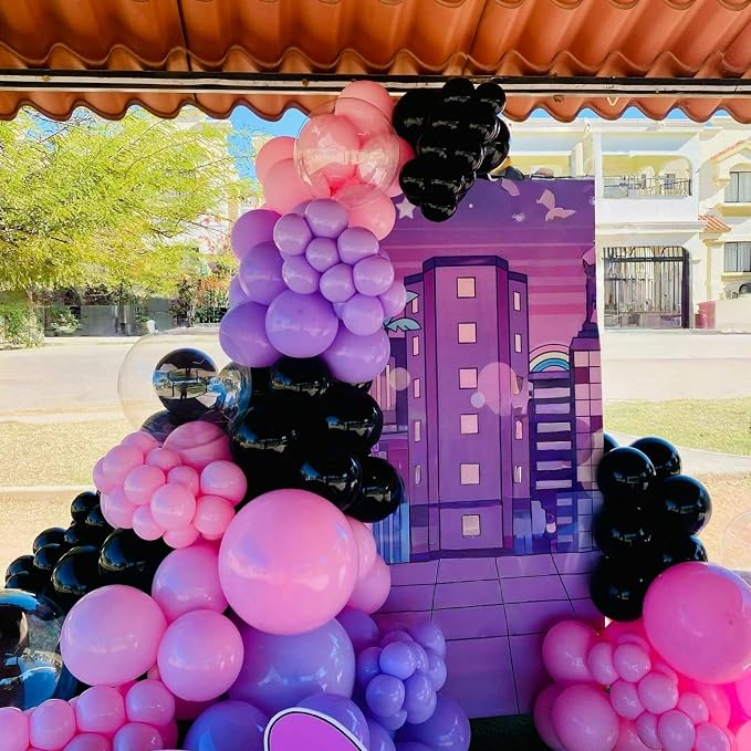 Pink and Purple Balloon Garland Arch Kit - Image 7