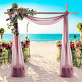 MDS Halloween Chiffon Draping Fabric - 2 Panel, 30" Wide x 20ft Long - Sheer Spooky Arbor & Canopy Drapery for Haunted House Backdrops, Party Ceilings, DIY Costumes & Themed Events - Mauva