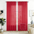 SpaceDresser Check Sheer Curtains 108 Inches Long by SpaceDresser