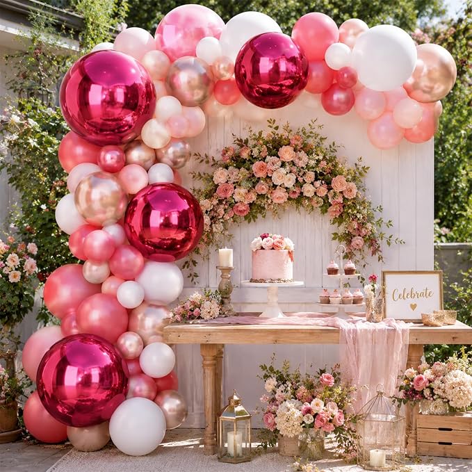 Burgundy Red Round Foil Balloons - Image 6