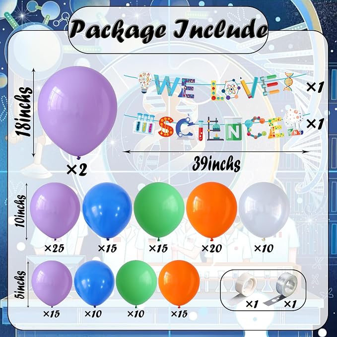 141Pcs Science Fair Balloon Arch Garland Kit - Image 2