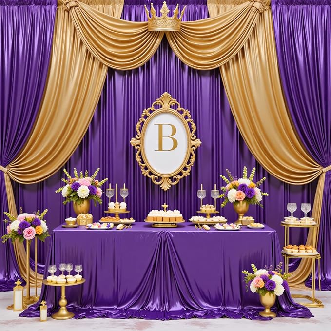 10ftx10ft Shimmer Purple Sequin Backdrop Curtain - Image 8