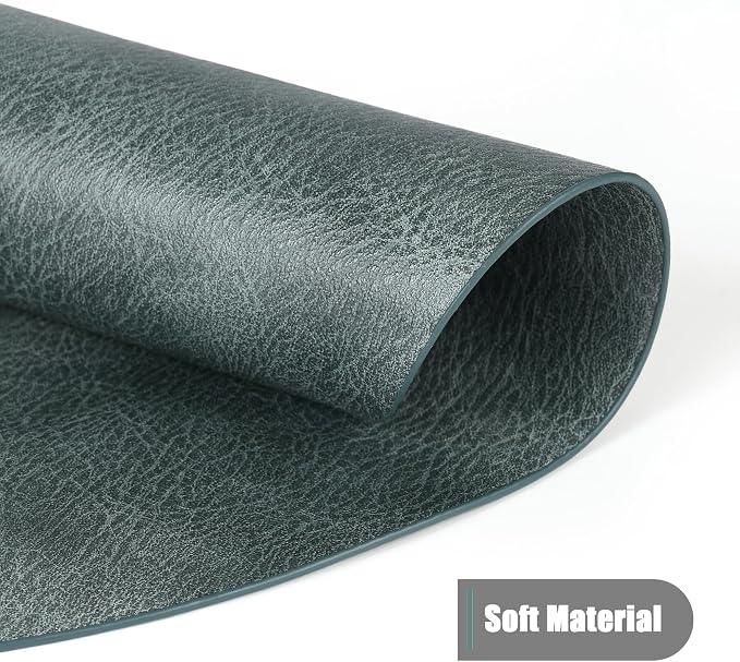 UnivoColors Placemats Round Faux Leather Placemats Set of 6-Waterproof-Wipe - Image 2