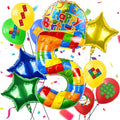 40 Inch Building Block Number Balloon, Colorful Number Block Foil Number 5 by AXBMM
