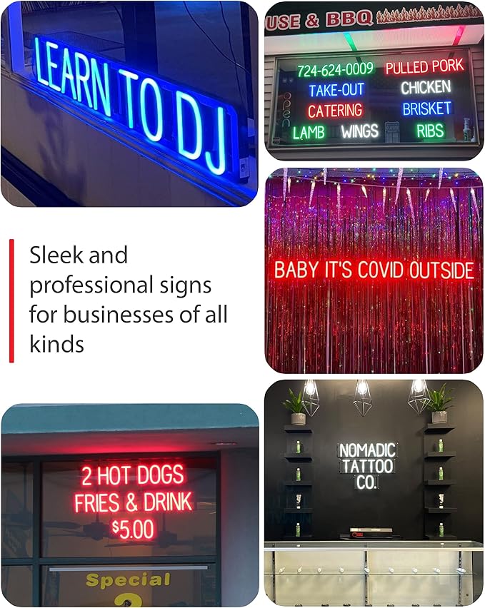 SpellBrite PINTS Sign | Beer-Related Sign with Neon Look, Blue LED Light Source | 17.8" x 6.3"