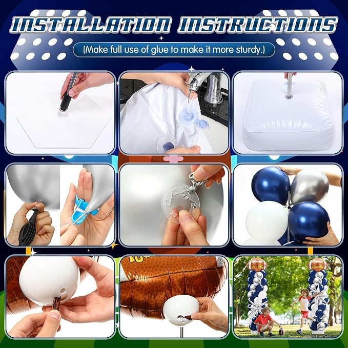 Kasyat 2 Sets Cowboys Football Balloon Column Stand Kit - Image 4