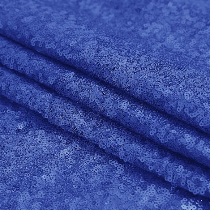 Sugargirl Royal Blue Sequin Backdrop Curtain 10FTx10FT Glitter Royal Blue - Image 9