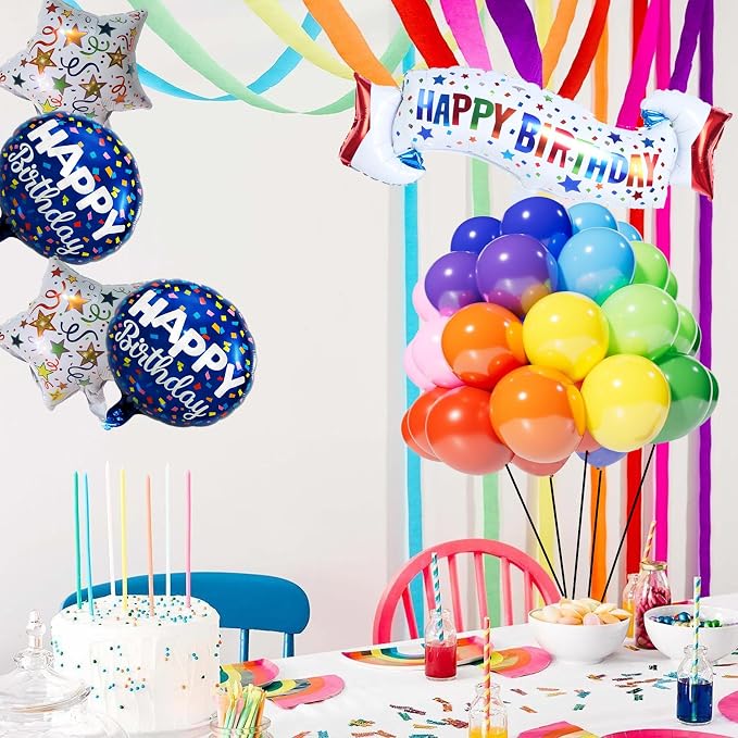 Birthday Decoration Set Colorful Happy Birthday Banner Balloon - Image 3