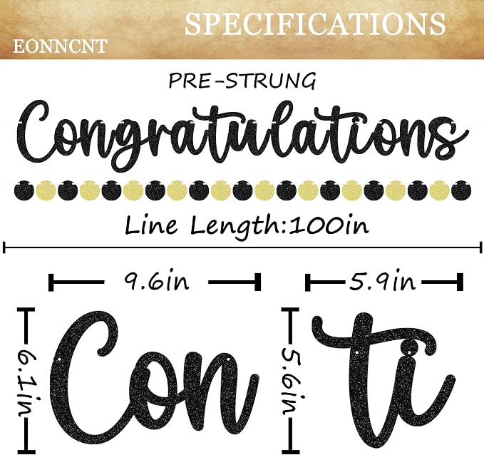 Pre-strung Congratulations Banner - Image 3