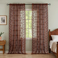 Kotile Warm Brown Lace Curtains by Kotile+Curtains