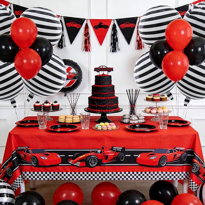TONIFUL 30Pcs 18 Inch Round Balloons Large Black White Round Shape Foil - Image 5