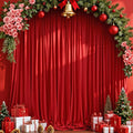Red Backdrop Curtains for Party Christmas Day Wedding Ceremony Red Curtains by MEETSKY