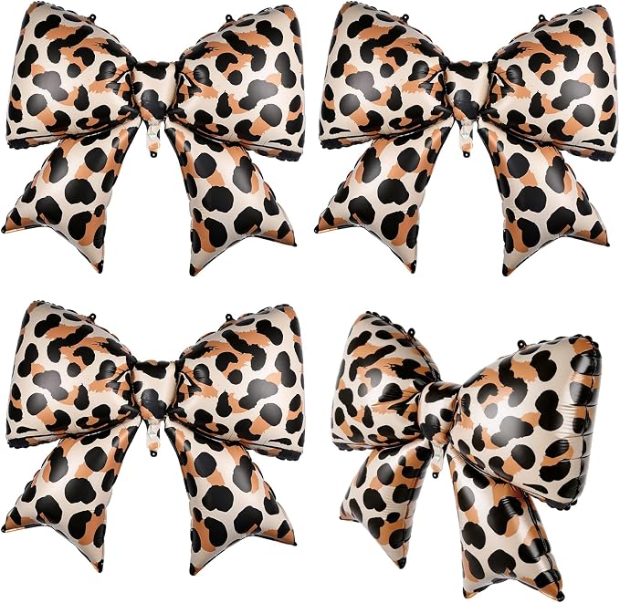 4pcs Jumbo Oversized Ribbon Balloons Coquette Bow Balloons Bow Party Coquette by Unknown