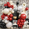 Ruby Red and Black Balloons Arch Kit by Jobkoo