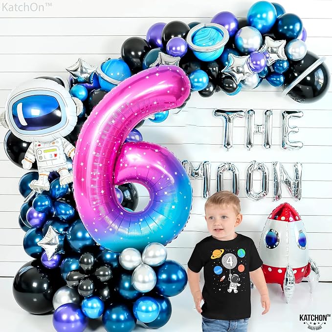 KatchOn Foil Rainbow Number 6 Balloon - Image 5