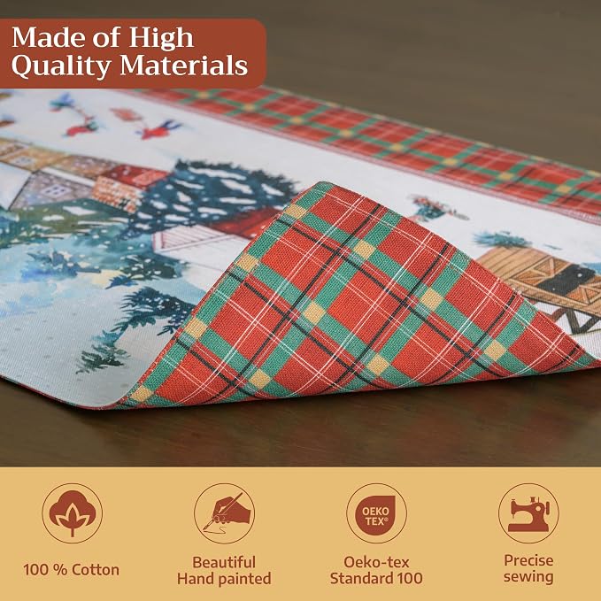 Maison d' Hermine Placemats Set of 4 Reusable 100% Cotton | Cloth Place Mats - Image 3