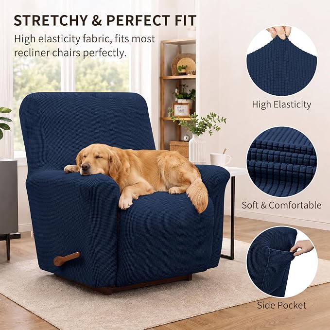 Recliner Chair Covers, 1-Piece Lazy Boy Recliner Covers, Furniture Protector & - Image 2