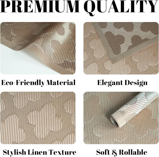 Placemats Set of 4 Vinyl/Plastic Woven Place Mats - Image 2
