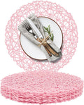 AHHFSMEI Paper Braided Round Placemats Set of 8 Natural Non-Slip Heat Resistant by AHHFSMEI