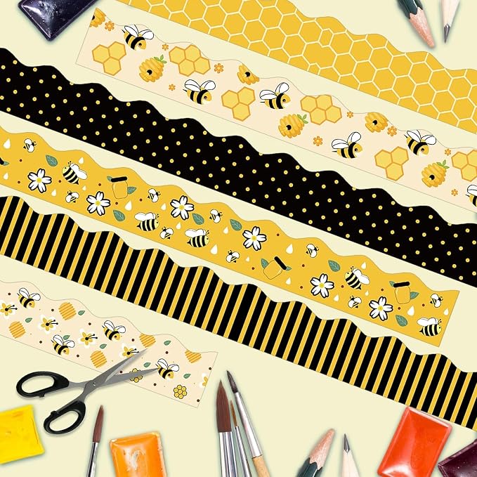 VABAMNA 84ft Bee Bulletin Board Borders Bee Classroom Decorations, Cartoon Bee - Image 5