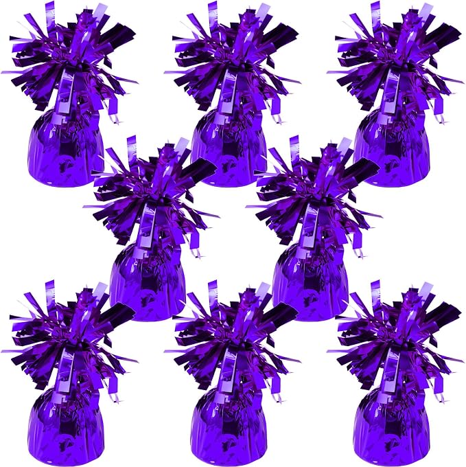 8 Pcs Purple Metallic Balloon Weights Holder Anchors Balloon Holder Weights by ZCYSRLQIN