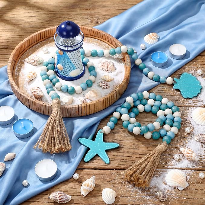 Janinka 2 Pcs Farmhouse Seashell Bead Garland - Image 5