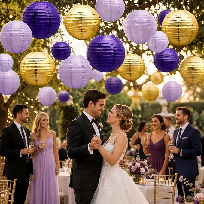 Paper Lanterns Decorative, Round Hanging Lanterns Party Supplies - Image 5