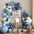 Blue White Balloon Arch Kit for Blueberry Baby Shower Birthday Decorations | by CROSSFINGERS