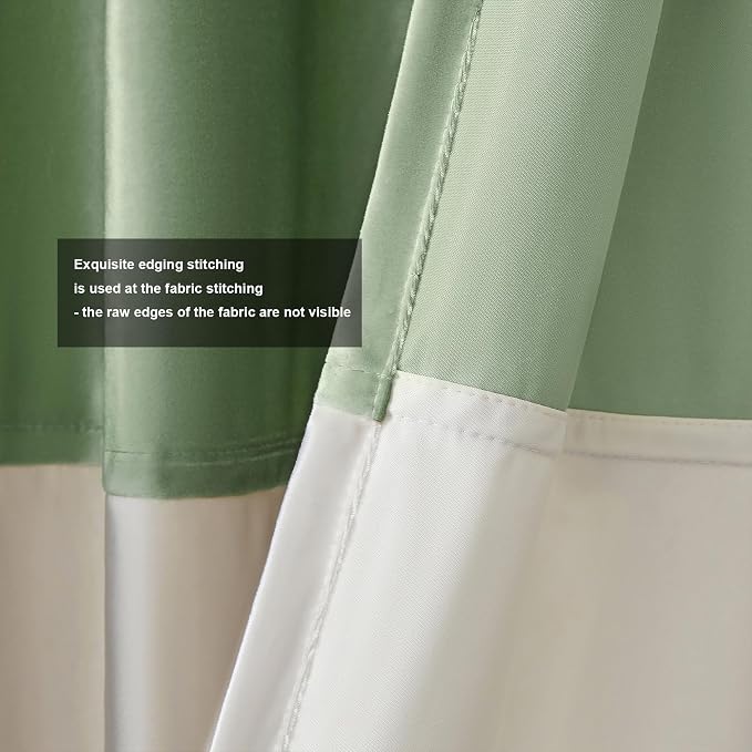 BULBUL Luxury Color Block Velvet Curtains 63 inch - Image 3