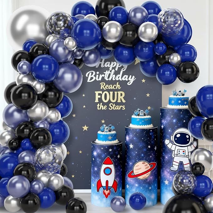Amandir 153pcs Blue and Black Balloons Arch Garland Kit Different Sizes | 18 12 - Image 5
