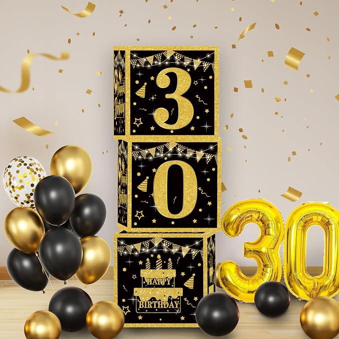 Gold 30th birthday decorations for him Men - Image 3