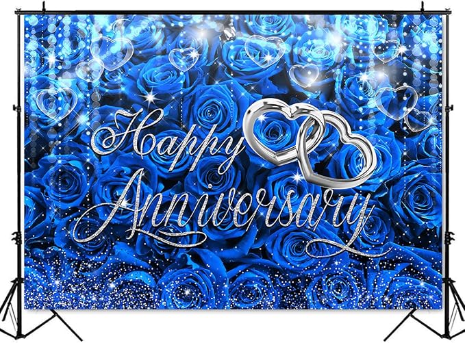 Mocsicka Happy Anniversary Backdrop Wedding Together Anniversary Party - Image 3
