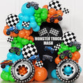 171Pcs Monster Truck Balloons Garland Arch Kit by Unknown