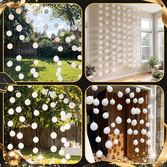 120 Pcs Wedding DIY Floating White Balloon Wall Garland Kit 5 Inch Balloons - Image 8