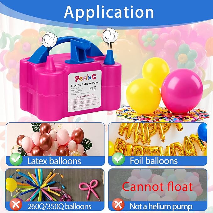 PCFING Balloon Pump Electric and Balloon Tying Tool in One, Portable Balloons - Image 3