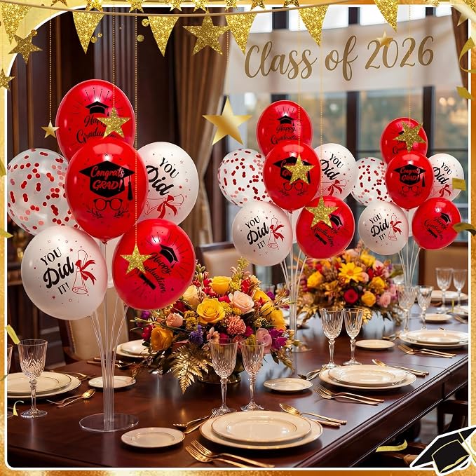 Foilswirl 4 Sets Graduation Party Balloons 2026 Congrats Grad Table - Image 5