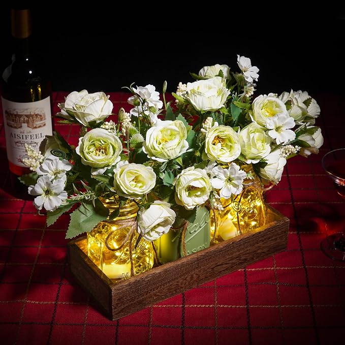 3 Pcs Mason Jar Centerpiece Table Decorations - Image 7