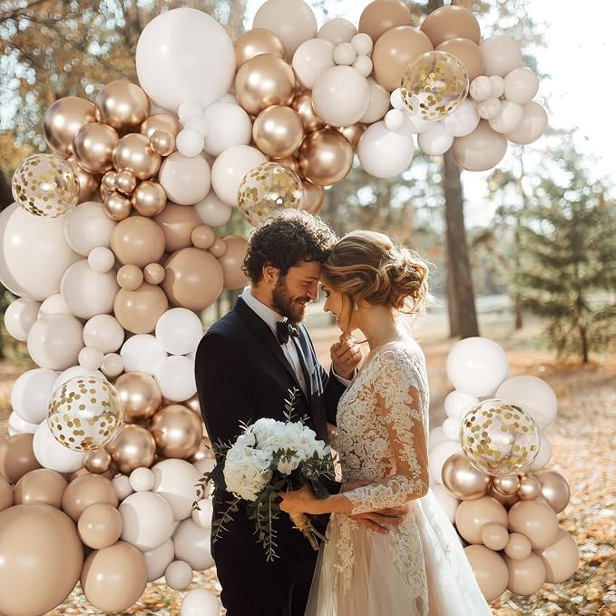 168pcs White Sand Balloon Garland Arch Kit Different Sizes | 18 12 10 5 inch - Image 5