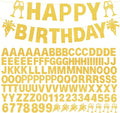 129Pcs DIY Custom Letter Banner Glitter Customizable Banner Kit 0-9 Numbers DIY by MFLUEEWR
