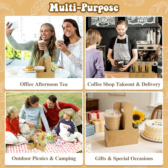 20 Pcs Coffee Drink Carrier - Image 7