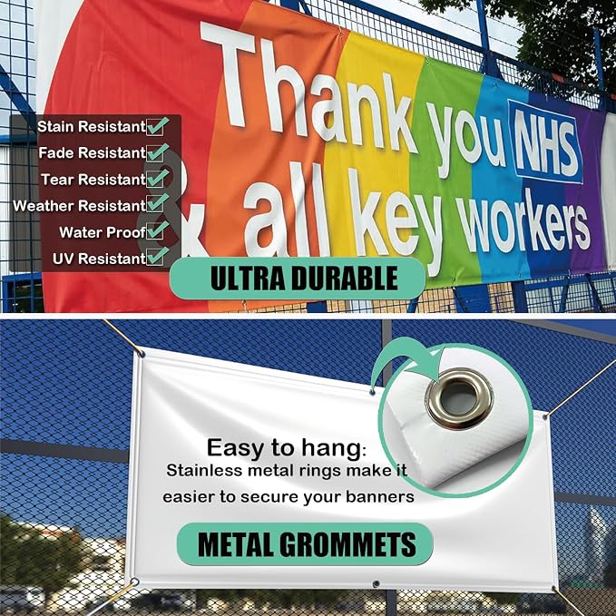Custom Vinyl Banner | 2'X1' to 20'X10' | Personalized Signs - Image 4