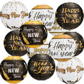 Panelee 12 Pcs 2026 New Year Paper Lanterns Party Decorations 8 Inch Black and by Panelee