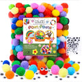 Caydo - 300PCS 1 Inch Assorted Pom Poms by Caydo