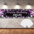 Lonfliness Personalized Birthday Banner Happy Birthday Party Decoration Custom by Lonfliness