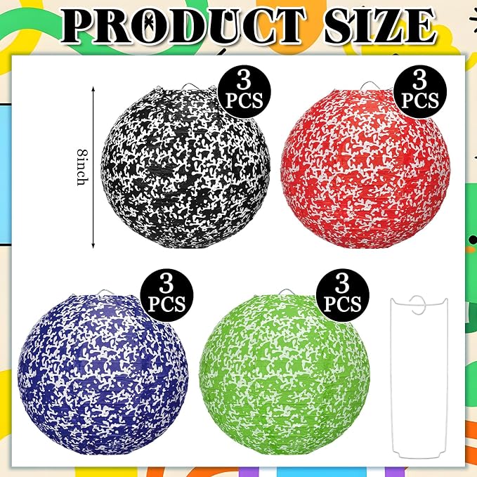 Baquler 12 Pcs Composition Notebook Hanging Lanterns Party Decorations - Image 2